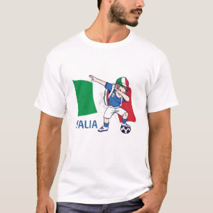 Italien Fußball Fan Kind Dabbing Schulboy T-Shirt