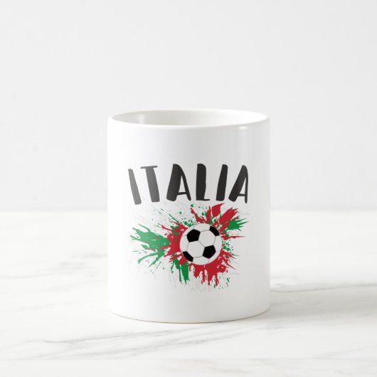 Italien-Fußball-Grunge-Flagge Kaffeetasse (Mittel)