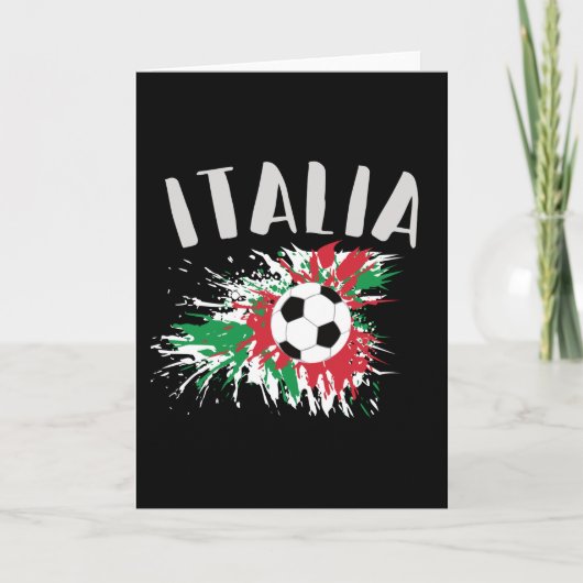 Italien-Fußball-Grunge-Flagge Karte (Vorderseite)