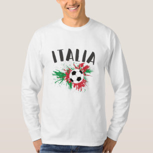 Italien-Fußball-Grunge-Flagge T-Shirt