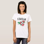 Italien-Fußball-Grunge-Flagge T-Shirt (Vorne ganz)