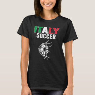 Italien Fußball Im Netz Ziel Italienische Fußballa T-Shirt