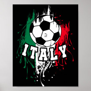 Italien Fußball Italienischer Fußball Italien T-Sh Poster