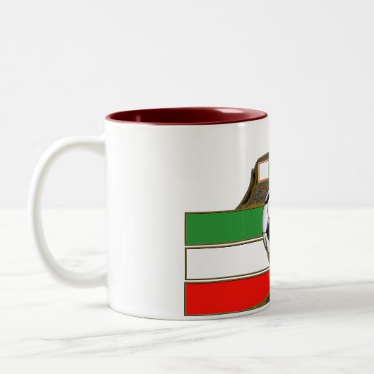 Italien-Fußball-Kaffee-Tasse Zweifarbige Tasse (Links)