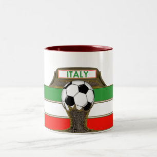 Italien-Fußball-Kaffee-Tasse Zweifarbige Tasse