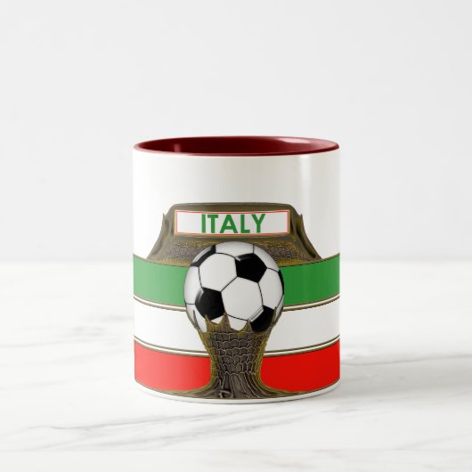 Italien-Fußball-Kaffee-Tasse Zweifarbige Tasse (Mittel)