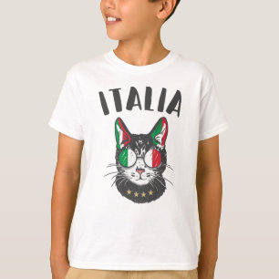 Italien Fußball-Katze-Maskottchen Italienischer Fa T-Shirt