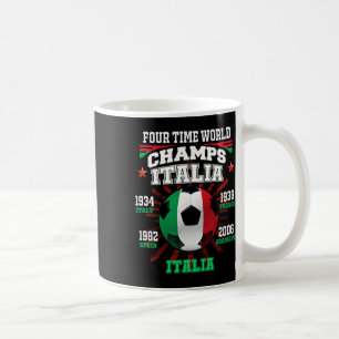 Italien Fußball mit Pokaljahren für Italia Fußball Kaffeetasse