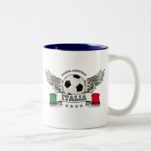 Italien-Fußball-nationales Team-Anhänger-Tasse Zweifarbige Tasse