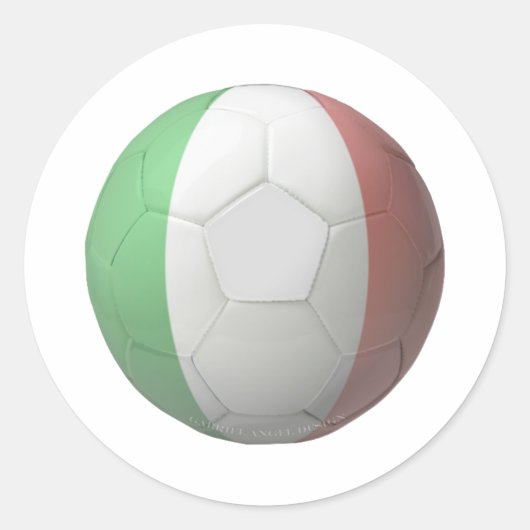 Italien Fußball Runder Aufkleber (Vorderseite)