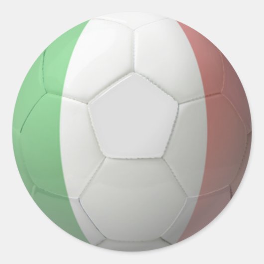 Italien Fußball Runder Aufkleber (Vorderseite)