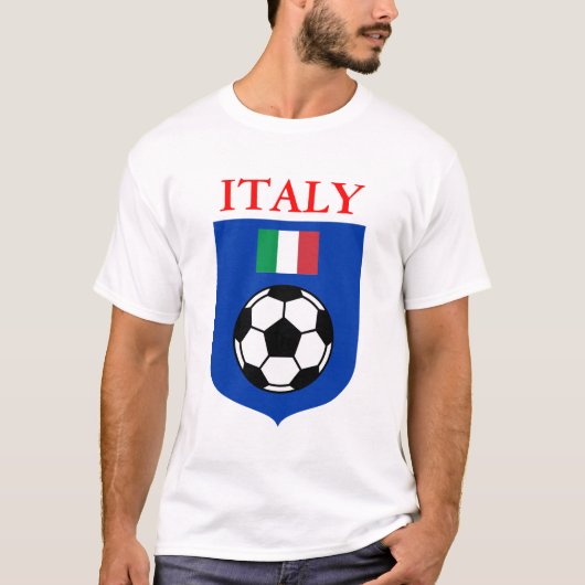 Italien-Fußball-Schild T-Shirt (Vorderseite)