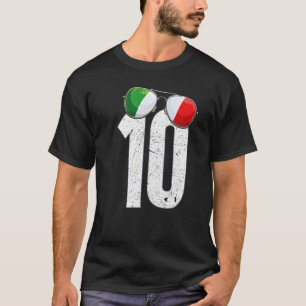 Italien Fußball-Spieler Nummer 10 Italienische Fla T-Shirt