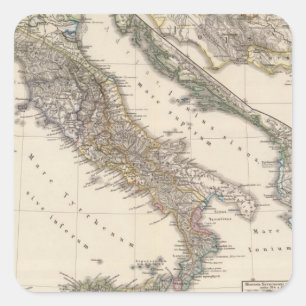 Italien, Gallia cisalpina, Sizilien, Sardinien Quadratischer Aufkleber