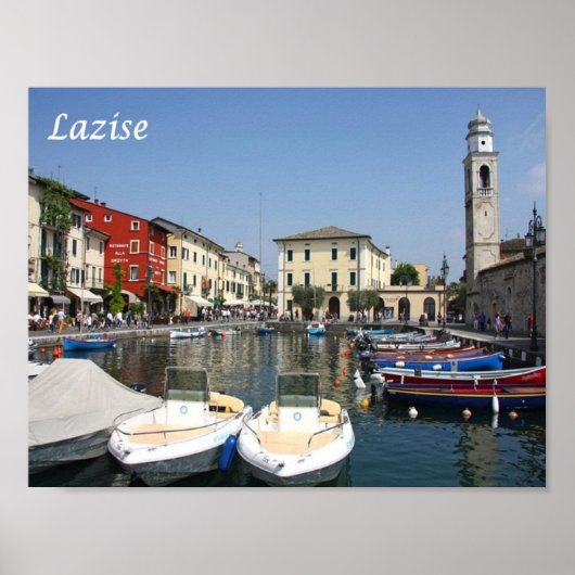Italien - Gardasee - Lazise - Hafen - Poster (Vorne)