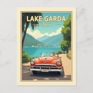 Italien Gardasee Vintag Retro Reisen Postkarte