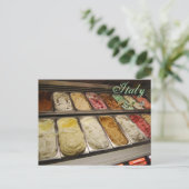 Italien Gelato Postkarte (Stehend Vorderseite)