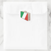 Italien Gepäck Quadratischer Aufkleber (Tasche)