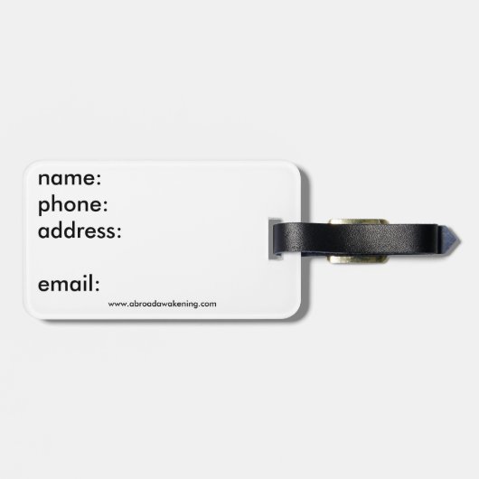 Italien-Gepäckanhänger - Rom Gepäckanhänger (Rückseite horizontal)