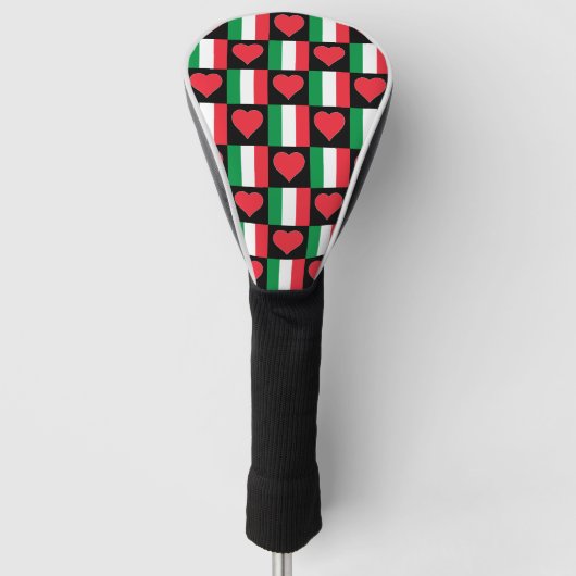 Italien Golf Lover Herzstück Muster Italienische F Golf Headcover (Vorderseite)