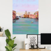 Italien Großes Kanalbild Venedig Poster (Heimbüro)
