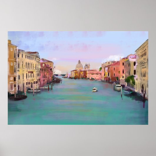 Italien Großes Kanalbild Venedig Poster (Vorne)