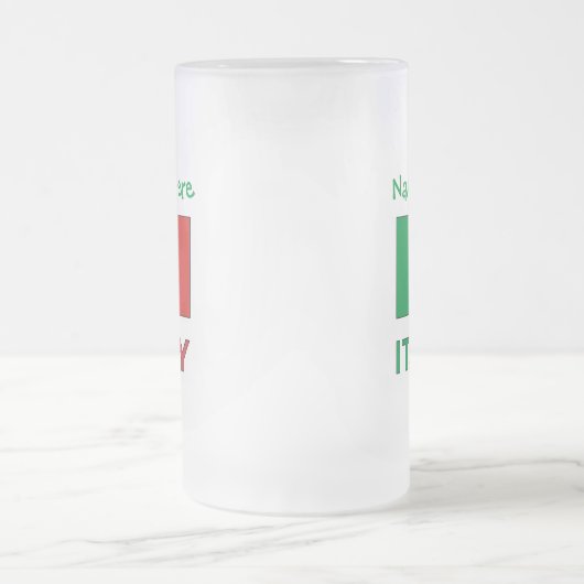 Italien - Grüne Persönlichkeit der italienischen F Mattglas Bierglas (Mittel)