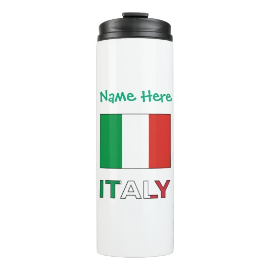 Italien - Grüne Persönlichkeit der italienischen F Thermosbecher (Vorderseite)