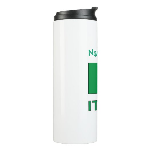 Italien - Grüne Persönlichkeit der italienischen F Thermosbecher (Nach links gedreht)