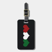 Italien-Herz Gepäckanhänger (Vorderseite vertikal)