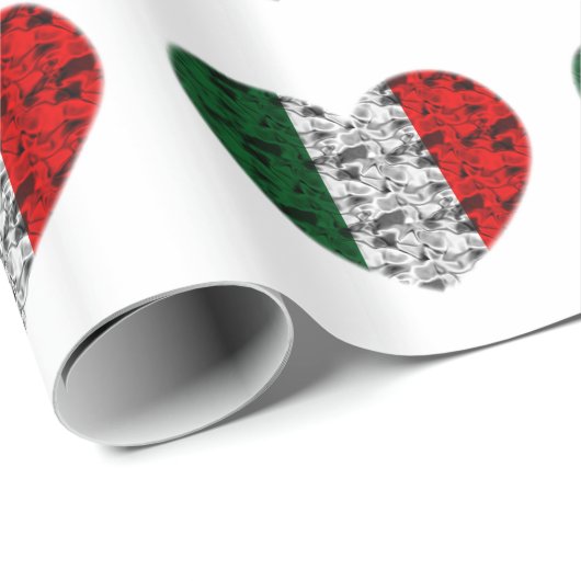 Italien-Herz Geschenkpapier (Rolleneckpunkt)
