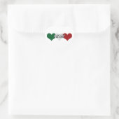 Italien Herz Herz-Aufkleber (Tasche)