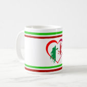 Italien Herz Kaffeetasse (Vorderseite Links)