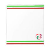 Italien Herz Notizblock (Vorderseite)