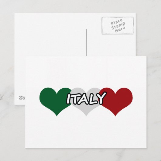 Italien Herz Postkarte (Vorne/Hinten)