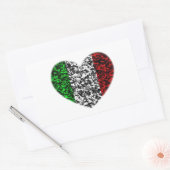 Italien Herz Rechteckiger Aufkleber (Umschlag)