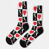 Italien Herzensstift Italienische Flagge Karte Socken (Linkes Detail)
