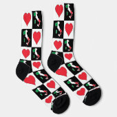 Italien Herzensstift Italienische Flagge Karte Socken (Rechts)