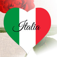 Italien Herzsticker, Patriotische Italienische Fla