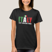Italien heute Morgen immer Italien Rugby T-Shirt (Vorderseite)