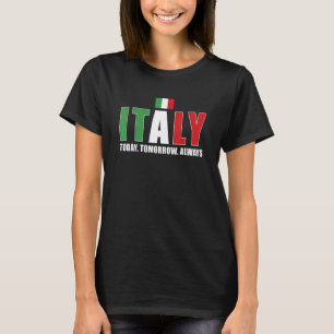 Italien heute Morgen immer Italien Rugby T-Shirt