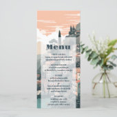 Italien Hochzeit in Urlaubsort Capri Menükarte (Stehend Vorderseite)