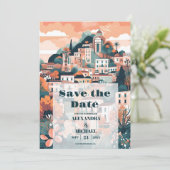 Italien Hochzeit in Urlaubsort Capri Save The Date (Stehend Vorderseite)