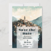 Italien Hochzeit in Urlaubsort Como Save The Date (Vorderseite)