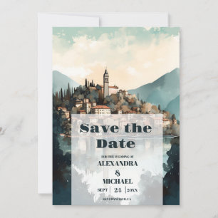 Italien Hochzeit in Urlaubsort Como Save The Date