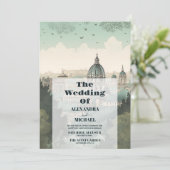 Italien Hochzeit in Urlaubsort Rom Einladung (Stehend Vorderseite)