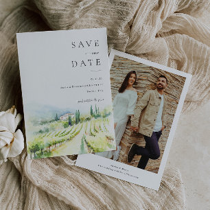 Italien Hochzeit in Urlaubsort Save the Date Einladung