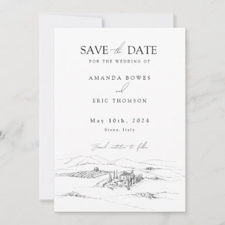 Italien Hochzeit Save the Date Einladung