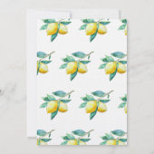 Italien Hochzeitseinladung, Lemon und Olivenöl Einladung (Rückseite)