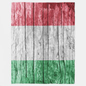 Italien - Holzflagge Fleecedecke (Vorderseite)